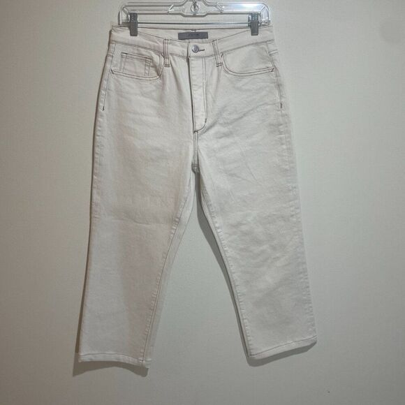 Joe's Jeans Size 28 The OG High Rise Straight Ankle Jeans Ecru Cream - Picture 2 of 16